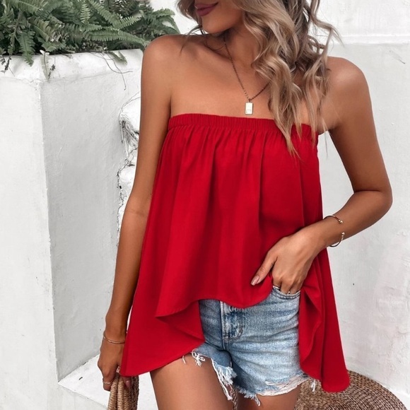 Boho high low tube top - Picture 4 of 5